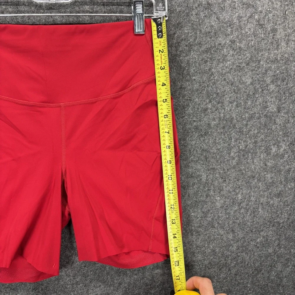 Lululemon Base Pace High Rise Biker Shorts Women's 8 Red LW7CAVS